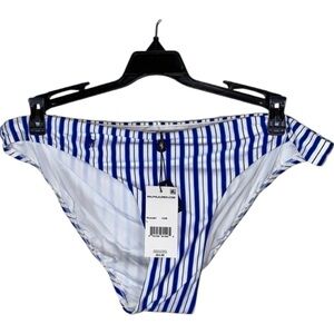 Polo Ralph Lauren Blue And White Devin Hipster Bikini Bottoms Size L